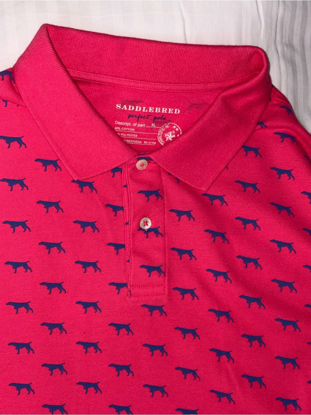 Saddle Breed Polo Dog Shirt Ex Cond